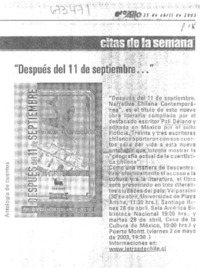 "Después del 11 de septiembre...".