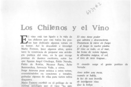 Los chilenos y el vino.