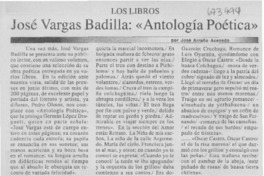 José Vargas Badilla: "Antología poética"