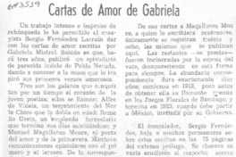 Cartas de amor de Gabriela
