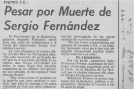 Pesar por muerte de Sergio Fernández.