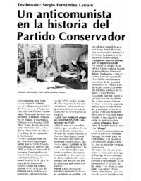 Un anticomunista en la historia del Partido Conservador: [entrevista]