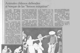 Animales chilenos defienden al bosque de las "feroces máquinas".