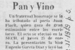 Pan y vino.
