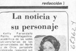 La noticia y su personaje.