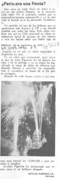 París era una fiesta?