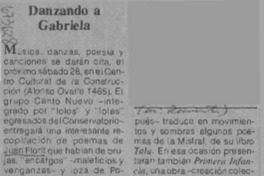 Danzando a Gabriela.