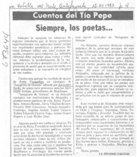 Siempre, los poetas --