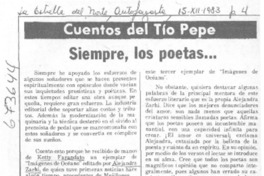 Siempre, los poetas --