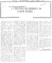 La "Historia de Freirina" de Kadur Flores