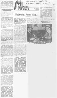 Alejandro, Flores vivo...