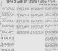 Tiempo de ayer, de Isidoro Eugenio Flores