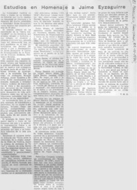 Estudios en homenaje a Jaime Eyzaguirre