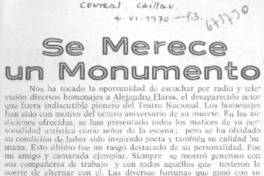 Se merece un monumento