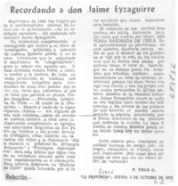 Recordando a don Jaime Eyzaguirre.