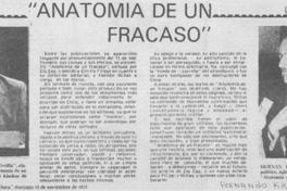 Anatomía de un fracaso