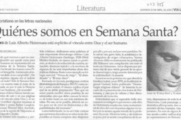 ¿Quiénes somos en Semana Santa?