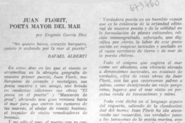 Juan Florit, poeta mayor del mar