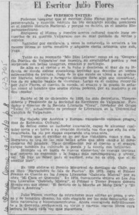 El escritor Julio Flores