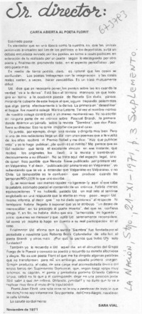 Carta abierta al poeta Florit