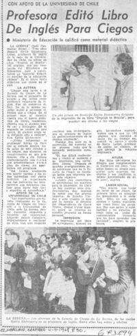 Profesora editó libro de inglés para ciegos.