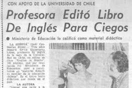 Profesora editó libro de inglés para ciegos.