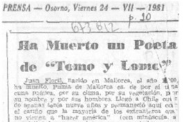Ha muerto un poeta de "tomo y lomo"