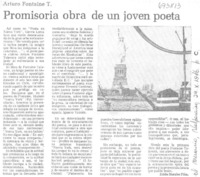 Promisoria obra de un joven poeta