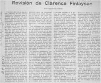 Revisión de Clarence Finlayson