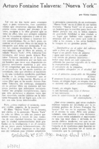 Arturo Fontaine Talavera: "Nueva York"