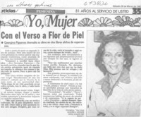 Con el verso a flor de piel.