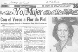 Con el verso a flor de piel.
