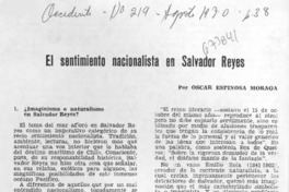 El sentimiento nacionalista de Salvador Reyes.
