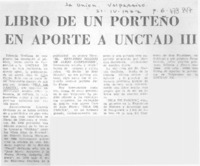 Libro de un porteño en aporte a UNCTAD III.