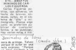 Etc, ensayos mínimos de Carlos Figueroa