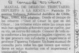 Manual de derecho tributario impuesto a la renta.