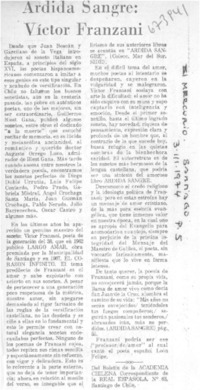 Ardida sangre: Víctor Franzani.