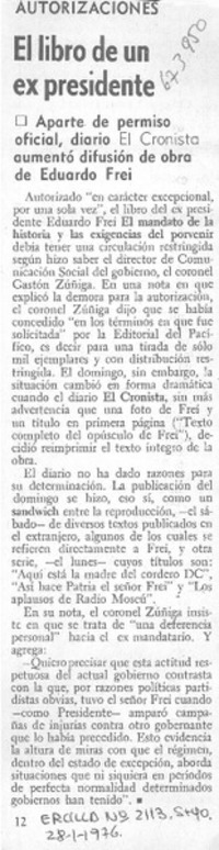 El libro de un ex presidente.