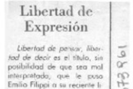 Libertad de expresión.