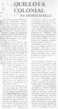 Quillota colonial