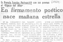 En firmamento poético nace mañana estrella.