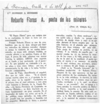 Roberto Flores A. poeta de los mineros