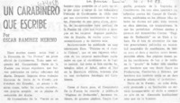 Un carabinero que esccribe