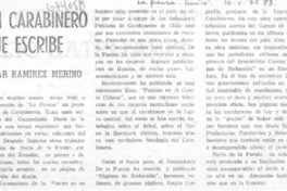 Un carabinero que esccribe