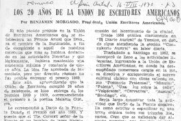 En los 20 años de la unión de escritores americanos
