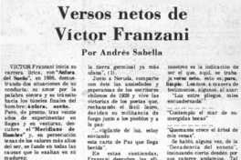 Versos netos de Víctor Franzani