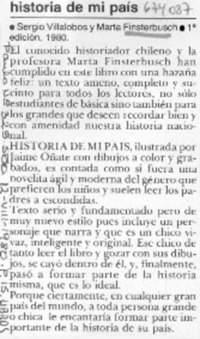 Historia de mi país.