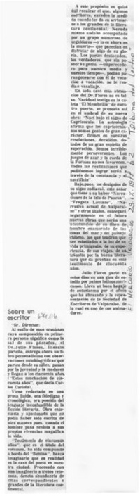 Sobre un escritor