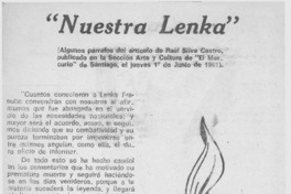 Nuestra Lenka.