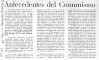 Antecedentes del comunismo.